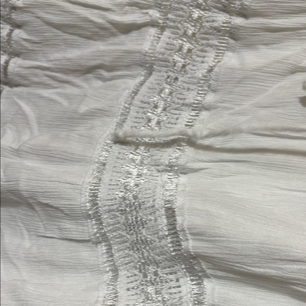 White Lace Trim Skirt - Picture 4 of 4